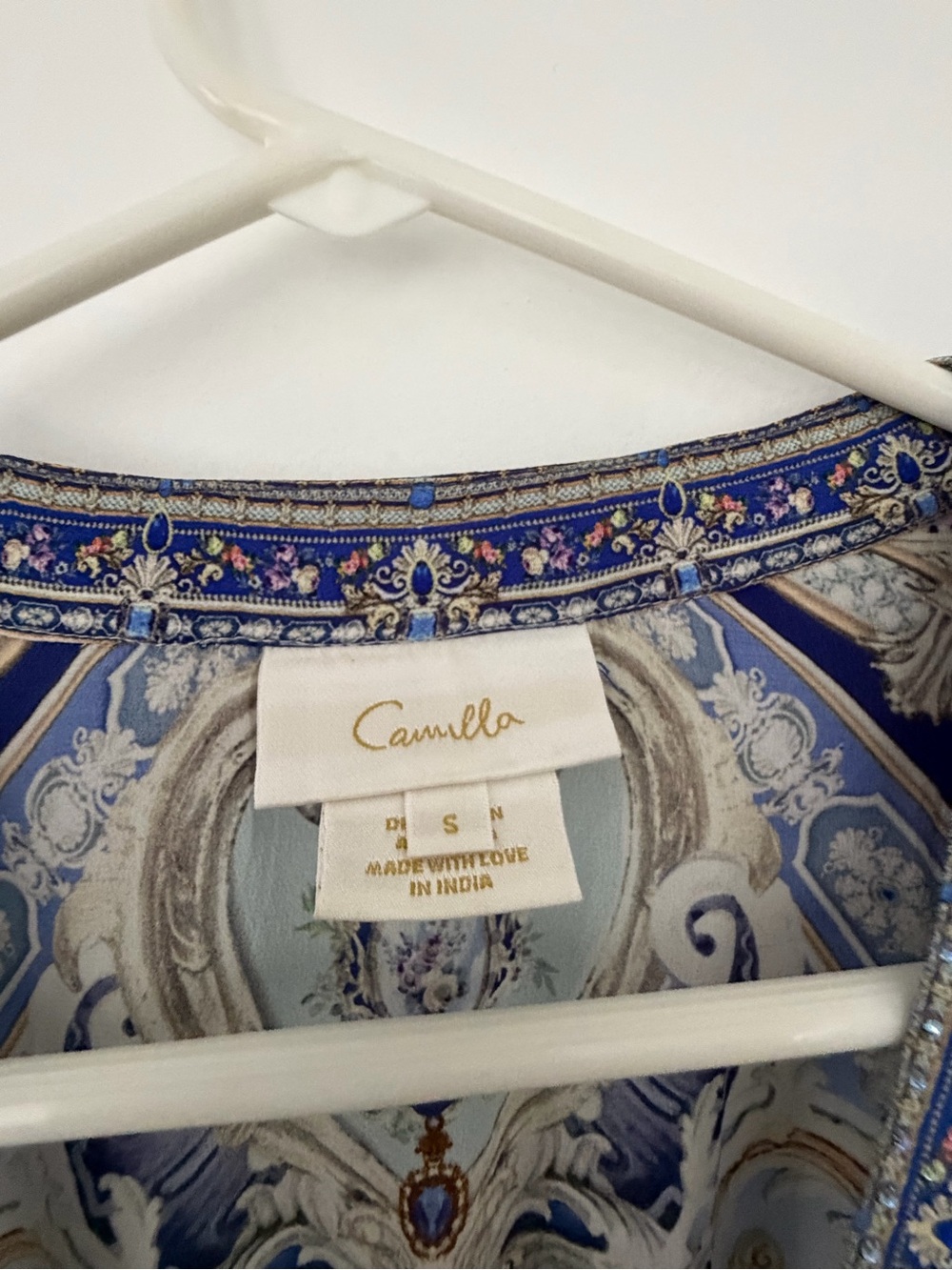Camilla Blue Floral Print Maxi Dress - Picture 3 of 6